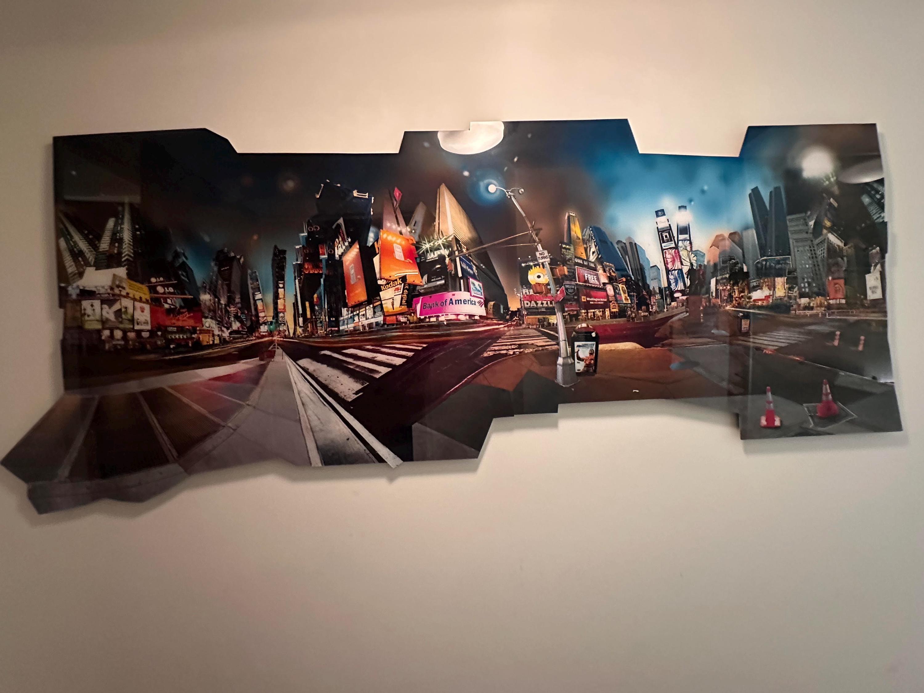 The Kidd photocollage installed on a wall in a private home