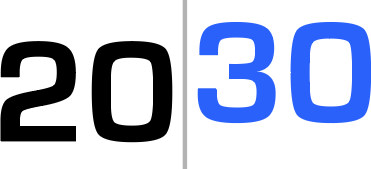 2030 logo in blue