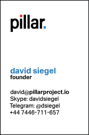 Pillar Project business card