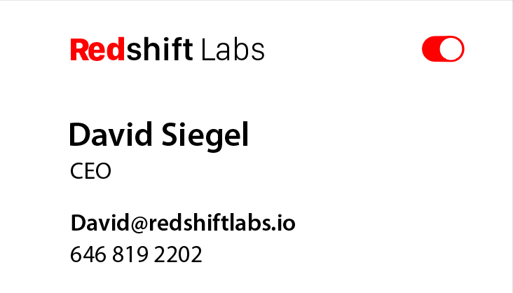 Redshift Labs business card